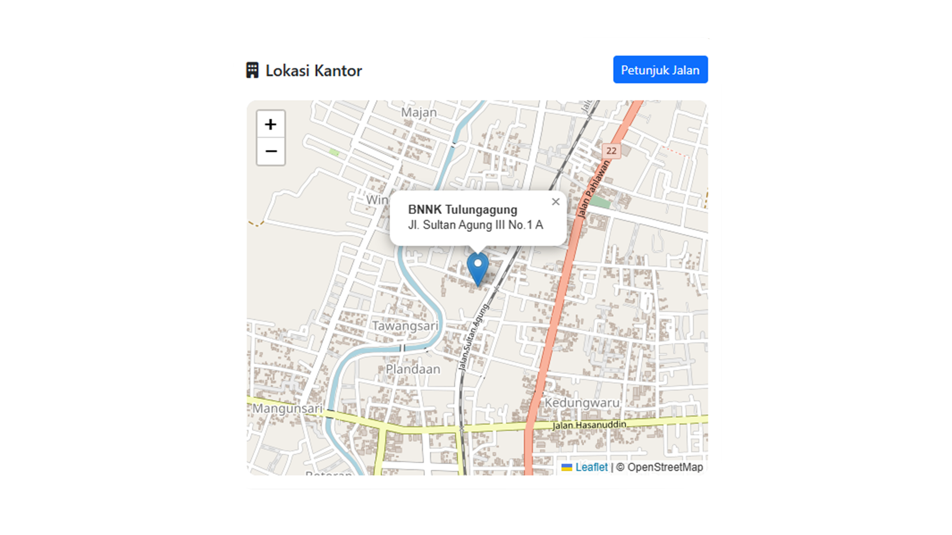 Lokasi Kantor BNN Tulungagung